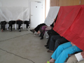 'Veiled Conversation No. 9', Wysing Center, May 2010, collective listening under the veiled