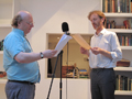 'An overloaded transmission from a quasi-personal stellar source', Adam and Jonathan Bohman's performing a letter by John Latham, The Body Event - Flat Time House, 30 July 2010
