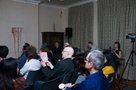 Richard Crow, 'Radio Schreber, Soliloques for Schziophonic voices', audience view, The Freud Museum, London, 20 April 2011, (photo by Annalisa Sonzogni)